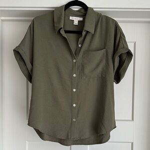 Monteau Olive Green Women's Blouse